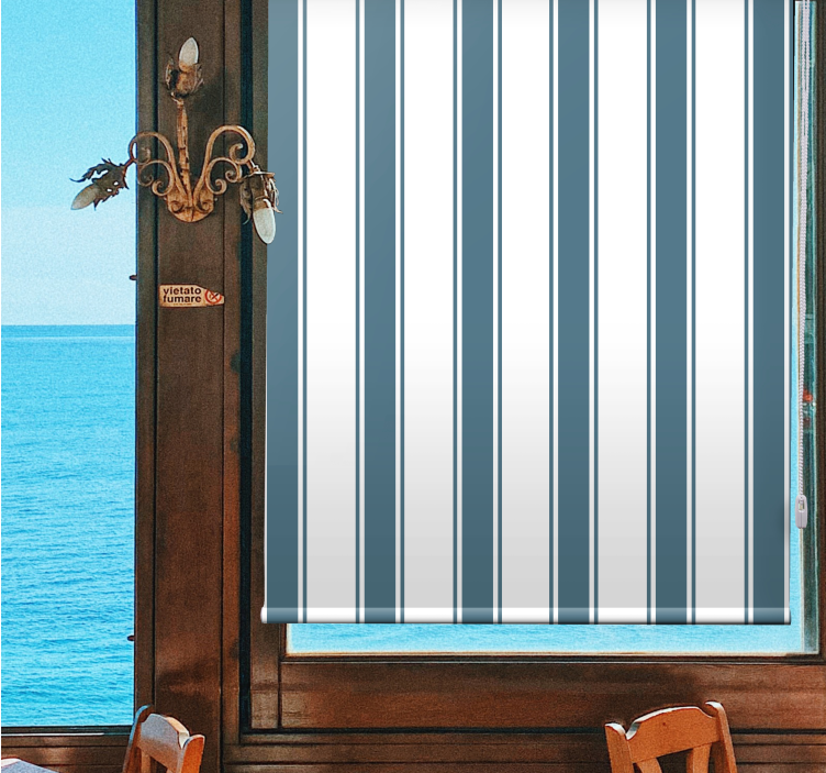 Striped Blue Fabric pattern roller blind - TenStickers