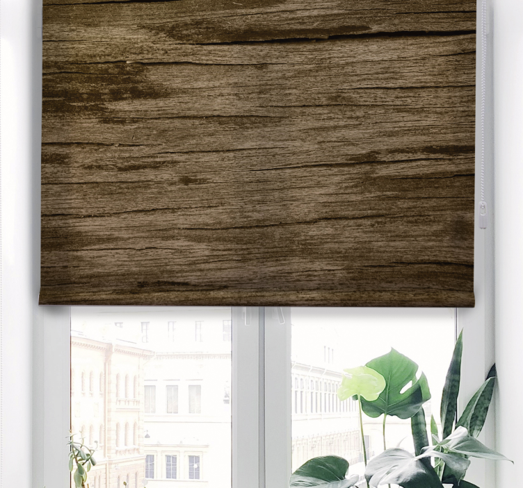Striped light brown Rustic blind - TenStickers