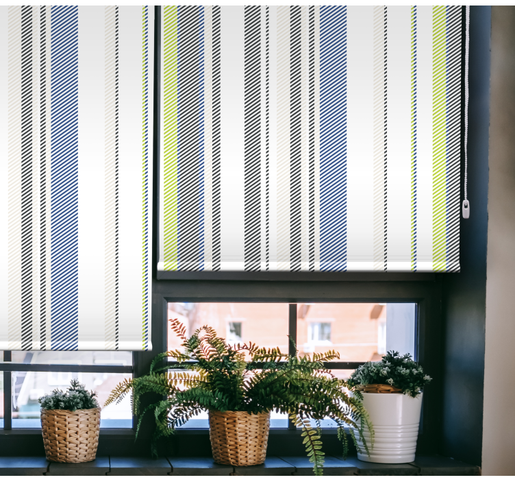 Striped nature pattern modern blind - TenStickers