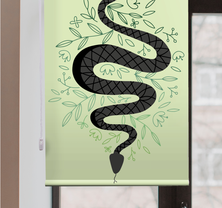Striped snakes in leaves Various animal blind - TenStickers