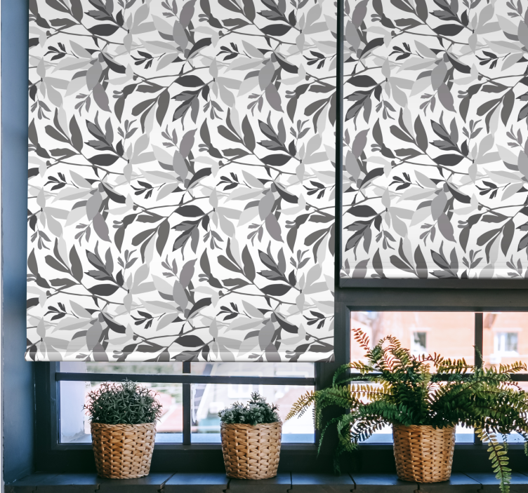 Stylish Leaf Pattern blind flowers and plants - TenStickers