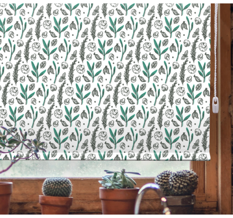 Subtle Bloom Motif blind flowers and plants - TenStickers