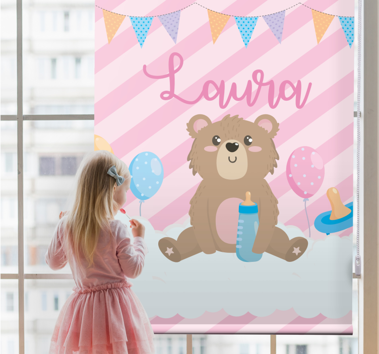 Teddy Bear Celebration customised roller blind - TenStickers