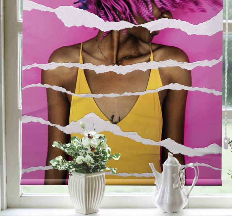 Torn Paper Effect art deco blind - TenStickers