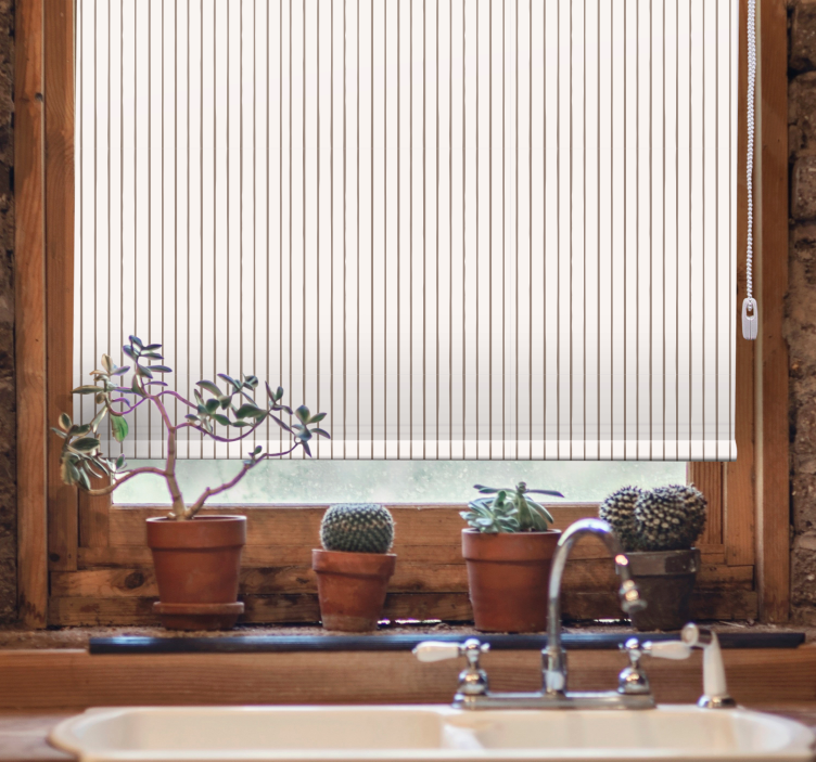 Vertical beige stripes pattern roller blind - TenStickers