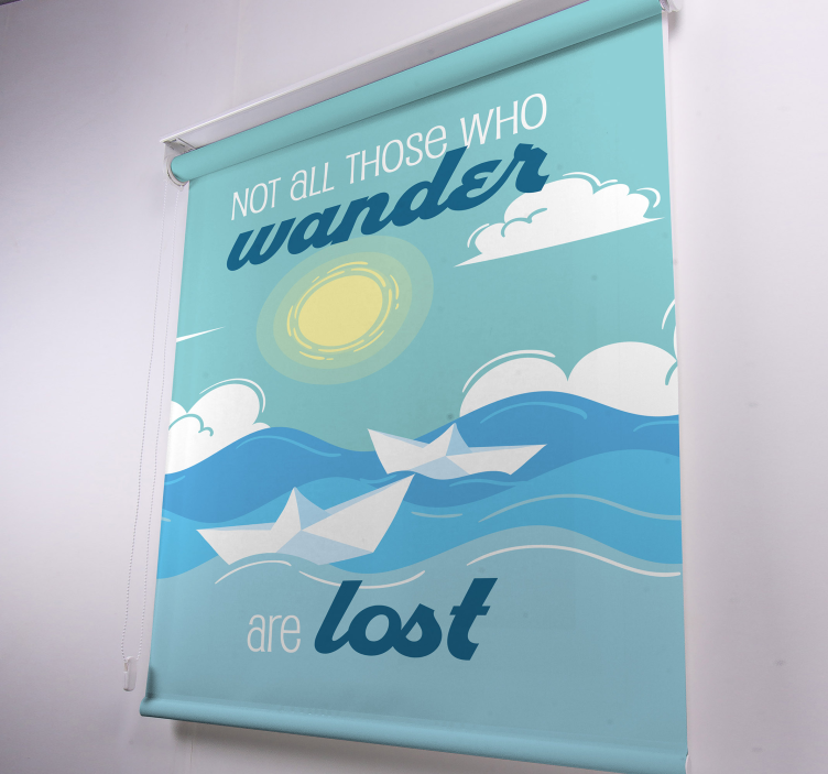 Wander Lost Quote Sunshine text blind - TenStickers