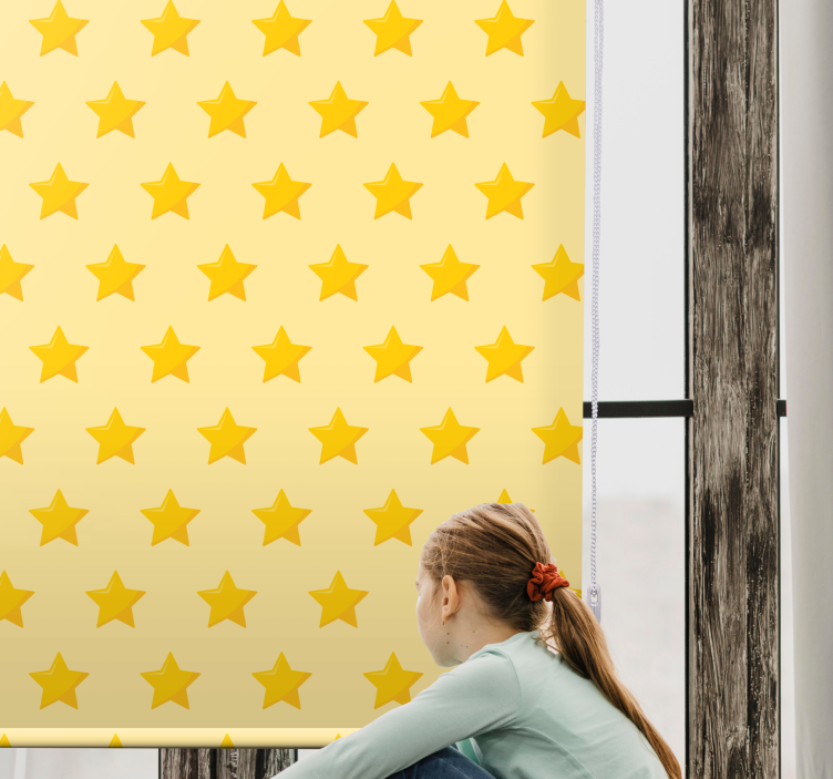 Yellow star pattern blind original - TenStickers