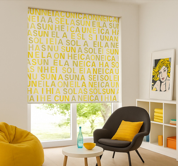 Yellow printed letters blind teens - TenStickers