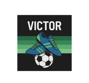 Football boots with name blind children - TenStickers