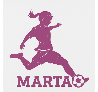 Girl football player blind children - TenStickers