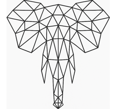 Modern geometric elephant blind teens - TenStickers