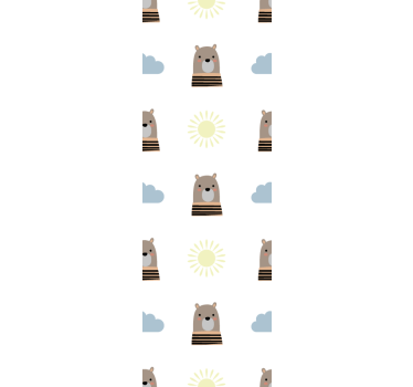 Blind children customisable brown bear - TenStickers