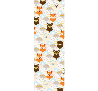Blind children patchwork bear and fox design - TenStickers