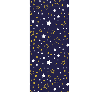 Blind children night sky with white and yellow stars - TenStickers