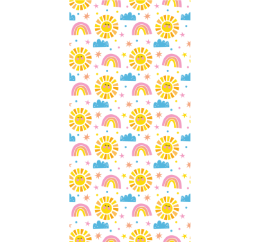 Blind children enjoy rainbows, suns, and clouds - TenStickers