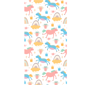 Blind children enjoy colorful unicorns and rainbows - TenStickers