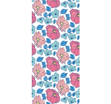 Blind children delicate pink and blue flowers - TenStickers