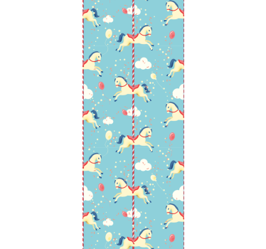 Blind children amusement park horse ride pattern - TenStickers