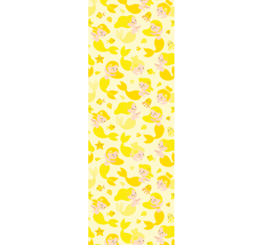 Blind children mermaid child yellow smiling - TenStickers