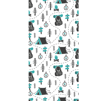 Blind children camping nature design - TenStickers