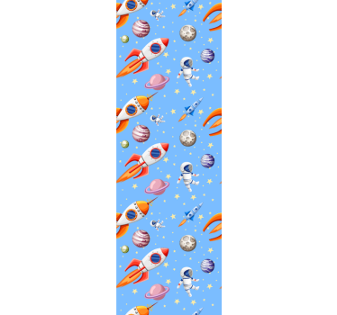 Blind children watercolour baby space pattern - TenStickers
