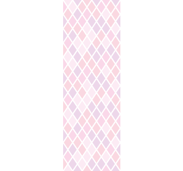 Blind children pink and white rhombuses design - TenStickers