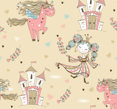 Blind children unicorn castle and princess toys - TenStickers