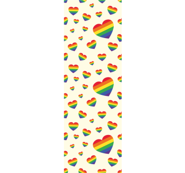 Blind teens rainbow hearts display - TenStickers