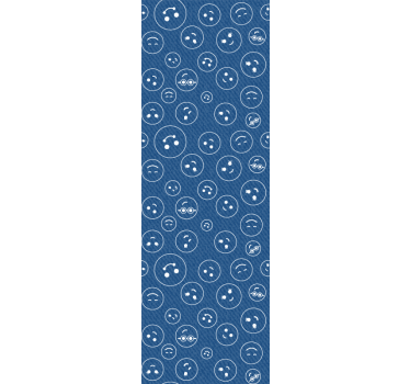 Blind teens navy blue smiley faces - TenStickers