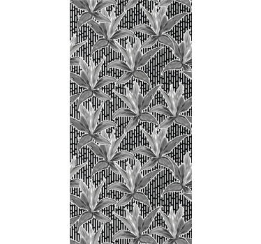 Blind teens outline leaves floral seamless pattern - TenStickers