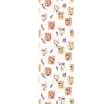 Blind teens abstract faces pattern - TenStickers