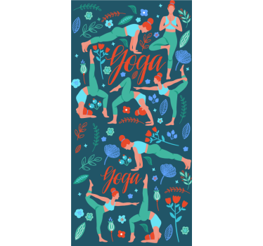 Blind teens practicing yoga - TenStickers
