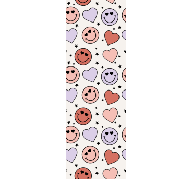 Blind teens love and heart smiley faces - TenStickers