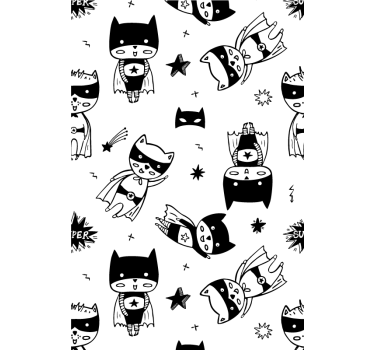 Cartoon superheroes Superhero roller blind - TenStickers