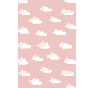 Pink background Cloud roller blind - TenStickers