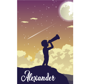 Stargazing Silhouette customised roller blind - TenStickers