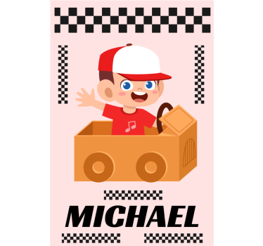 Animated Racing Adventure customised roller blind - TenStickers