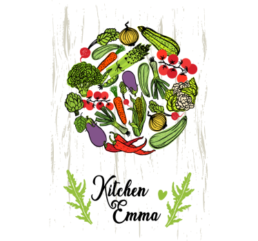 Kitchen with vegetables Personalized blind - TenStickers