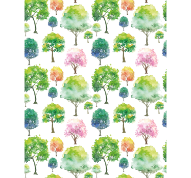 Green tones Tree roller blind - TenStickers