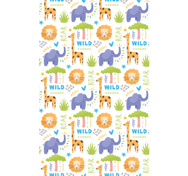 Jungle animals Kids blind - TenStickers