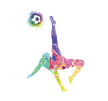 Watercolour football player sports roller blind - TenStickers