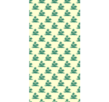 Tropical Palm Silhouettes tree blind - TenStickers