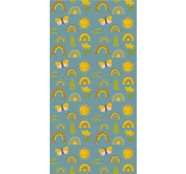 Sunny rainbows design tree blind - TenStickers