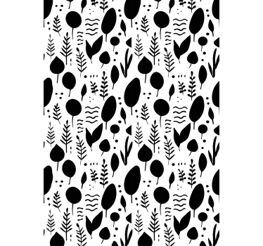 Botanical Silhouette Pattern tree blind - TenStickers