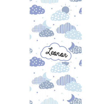 Cloud roller blind personalized cloud design - TenStickers