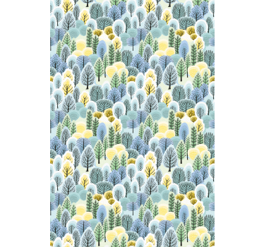 Nordi forest pattern tree blind - TenStickers