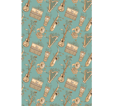 Vintage musical instruments blind teens - TenStickers
