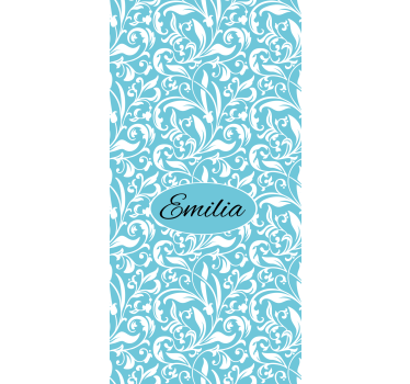Personalized Flower Motif floral roller blind - TenStickers
