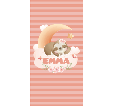 Name with sloth and moon blind children - TenStickers