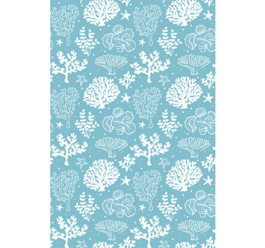 Coral Reef Silhouettes blind flowers and plants - TenStickers